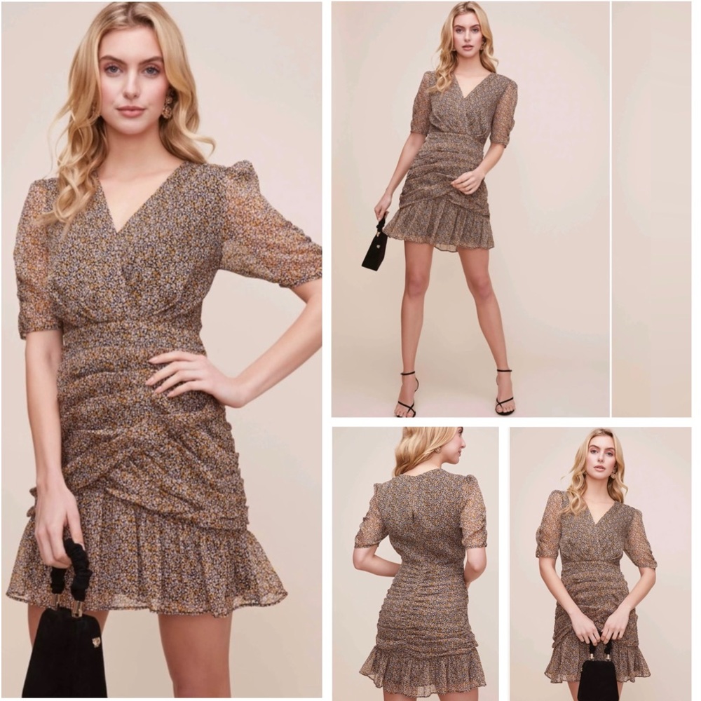 ASTR The Lable SHIRRED BOTTOM MINI DRESS